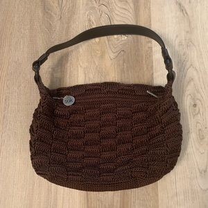 The Sak brown crochet purse